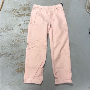 Zara Pink Straight Leg Jeans LIKE NEW - New Daddy Jean Light Pink Size 8